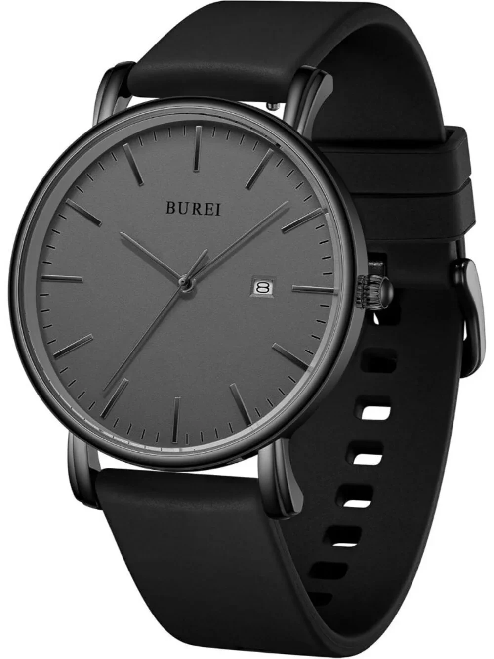 Men's Black Band Classic Mesh Strap Minimalist Analog Quartz Waterproof Watch